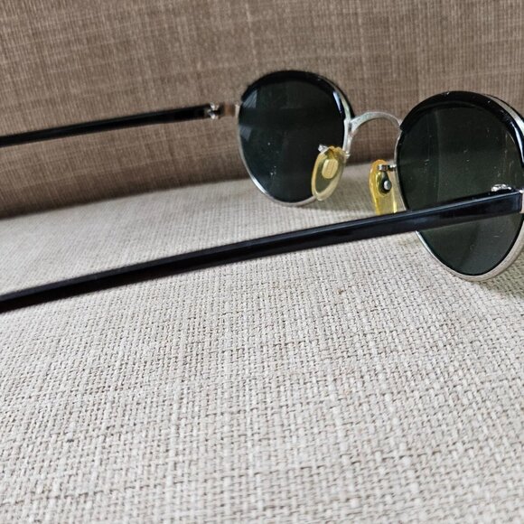 Vintage Nine West Women Sunglasses Black/SIlver Frame Eye Wear Shades